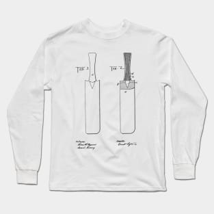 Cricket Bat Vintage Patent Drawing Long Sleeve T-Shirt